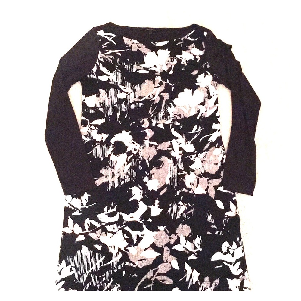 Black, White, and Taupe Gap Dress